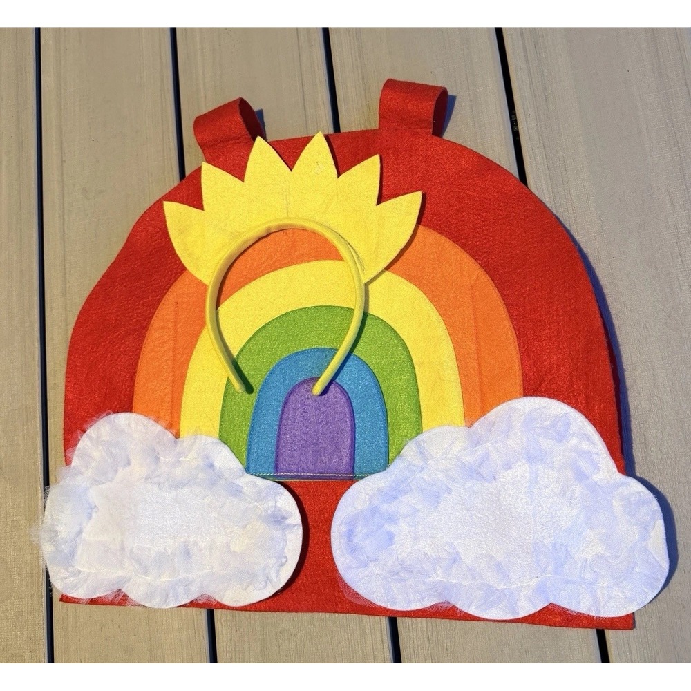 GIRLS POTTERY BARN KIDS ORIGINAL RAINBOW & CLOUD COSTUME 2T-3T
